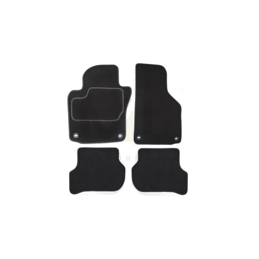 CUSTOPOL Tailored VW355C Floor mat set for VW Sharan I (7M8, 7M9, 7M6) Textile, Front and Rear, Quantity: 4, Black