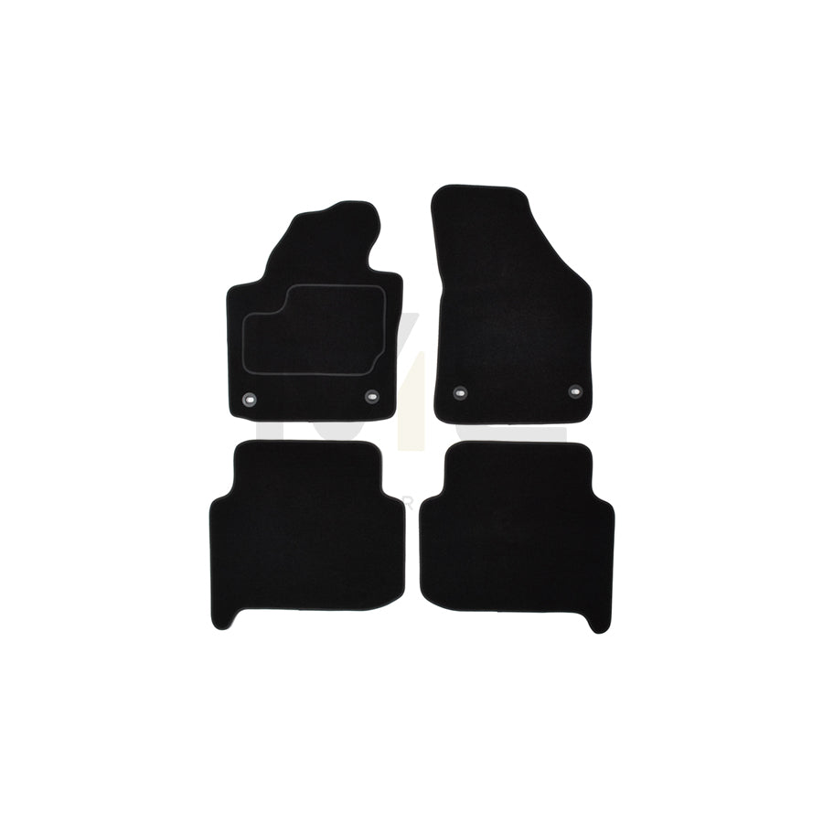 CUSTOPOL Tailored VW385C Floor mat set for VW Touareg I (7LA, 7L6, 7L7) Textile, Front and Rear, Quantity: 4, Black