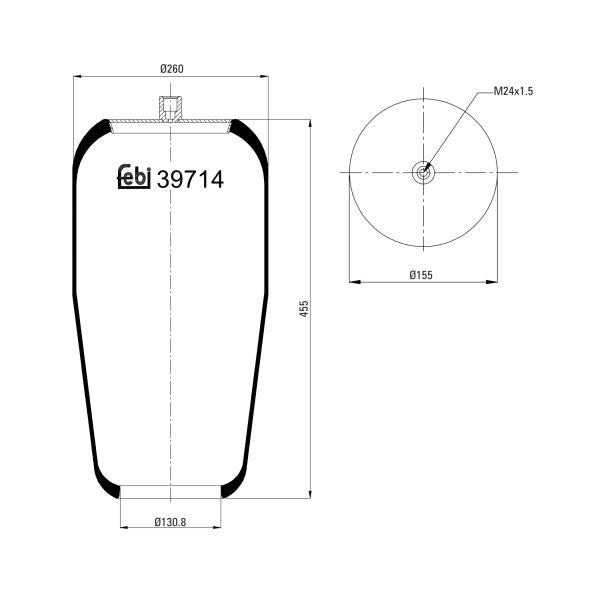 FEBI FE39714 Air Suspension Bellow