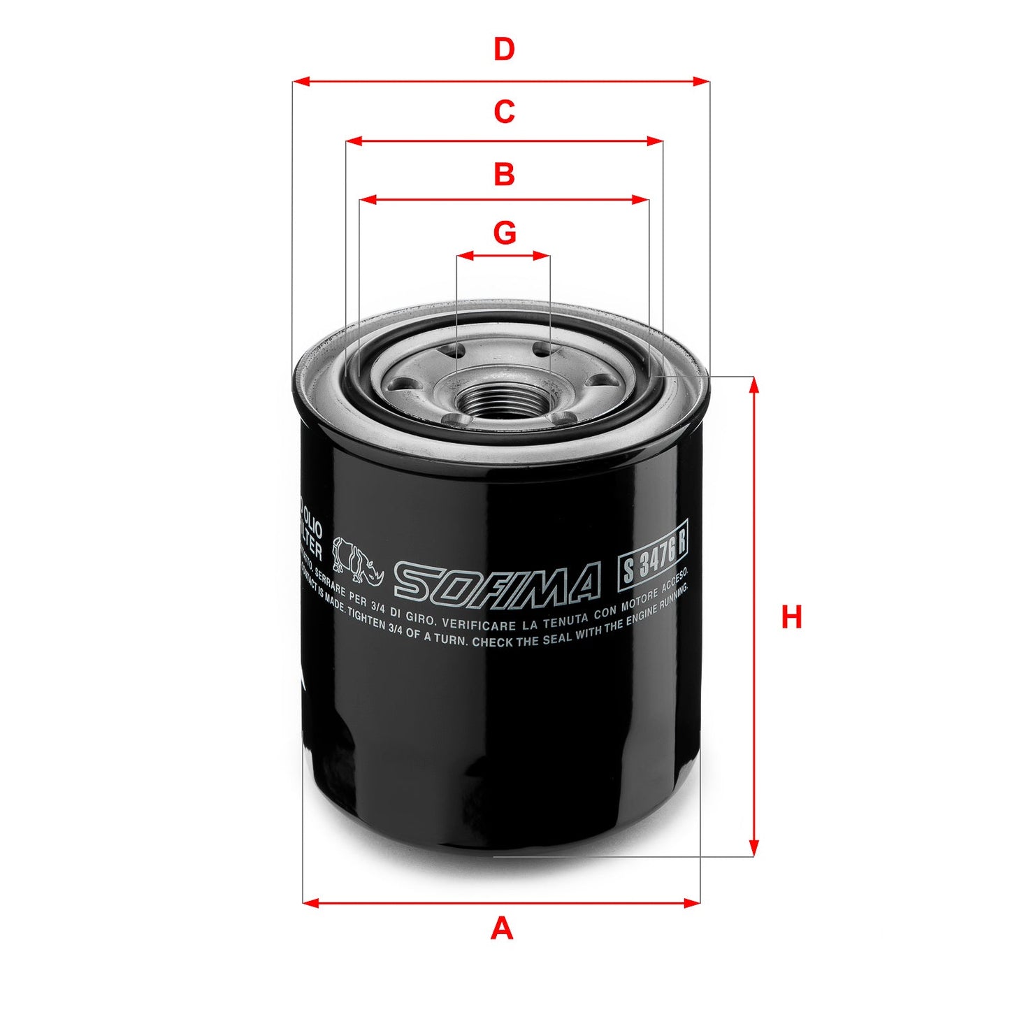 SOFIMA S3476R Oil Filter