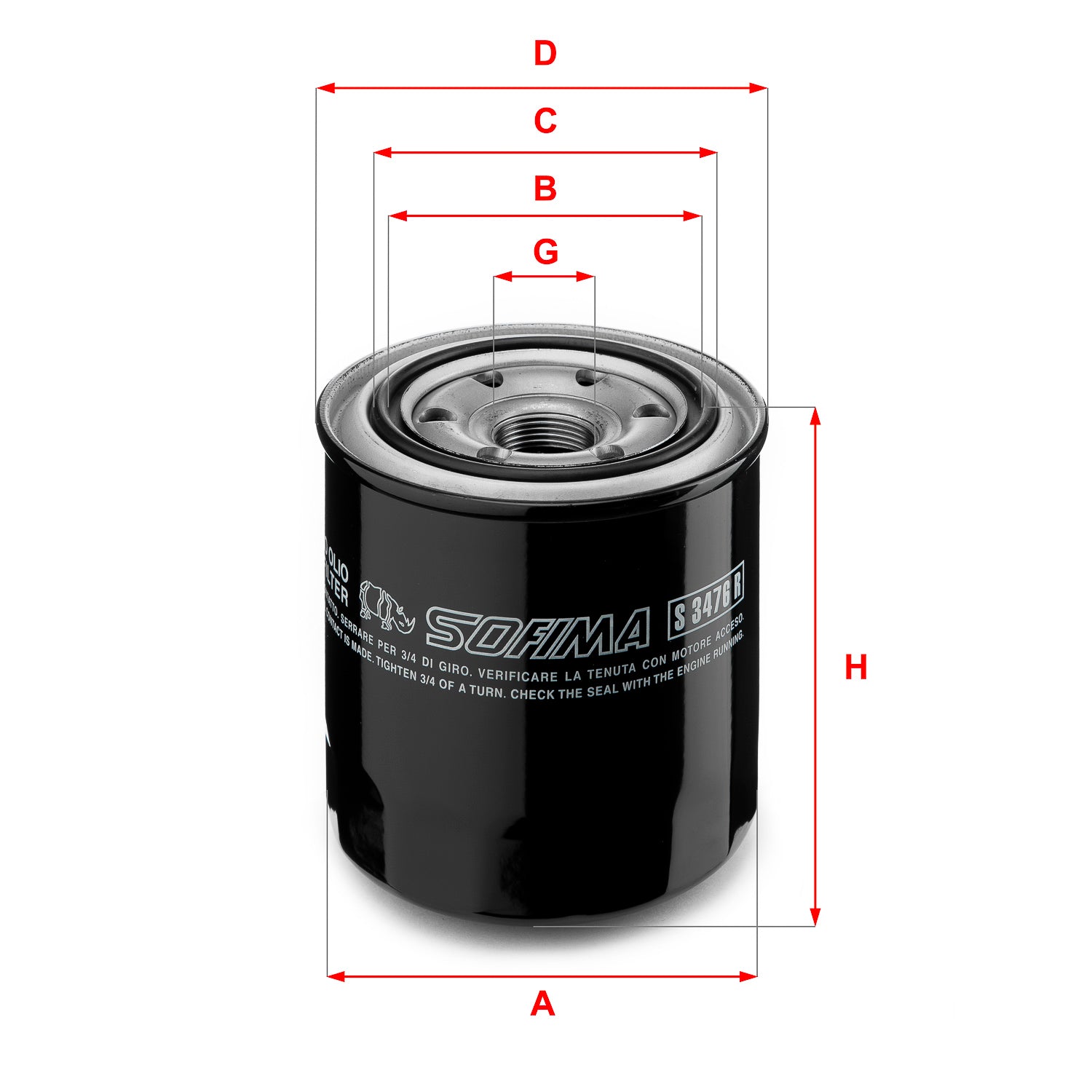 SOFIMA S3476R Oil Filter