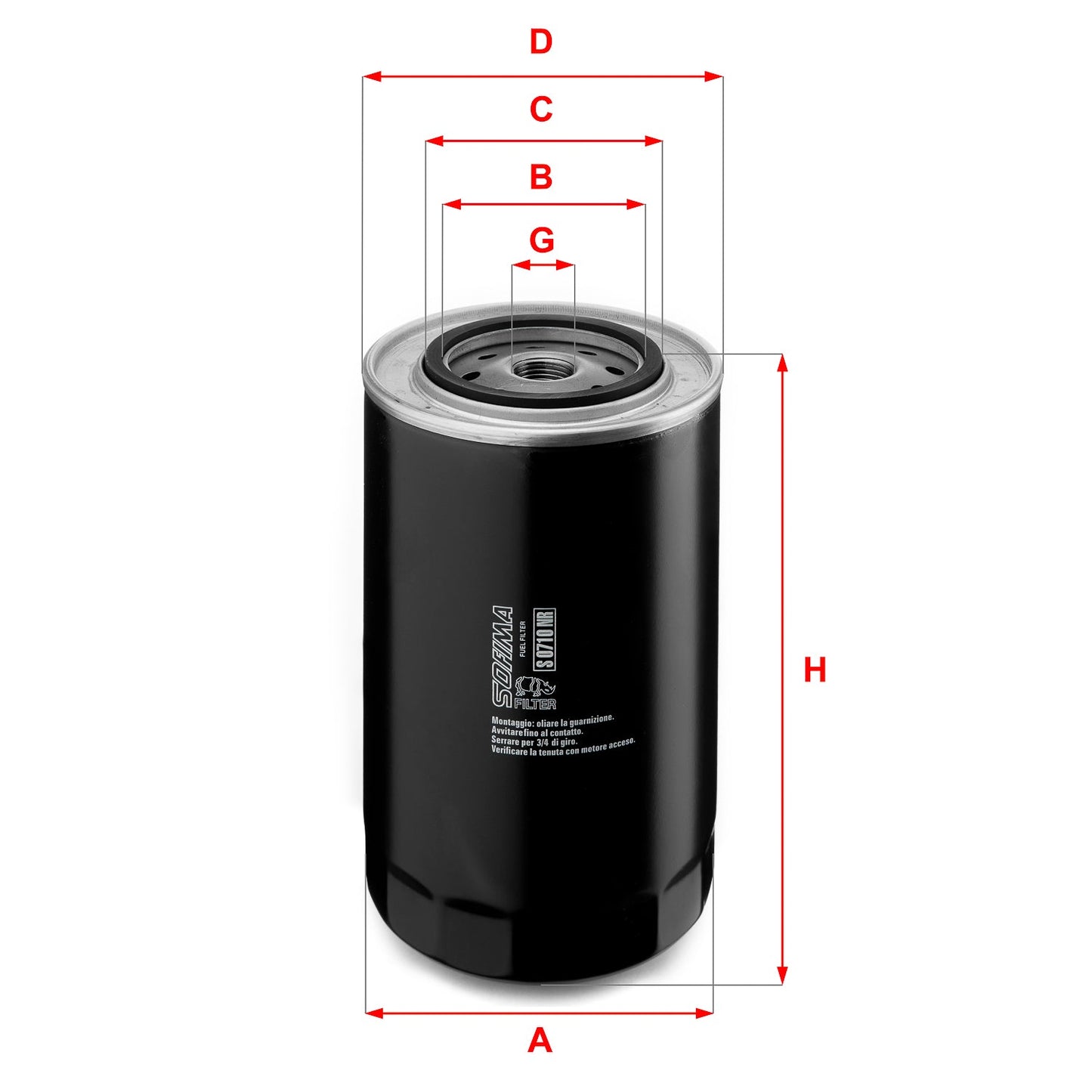 SOFIMA S0710NR Fuel Filter