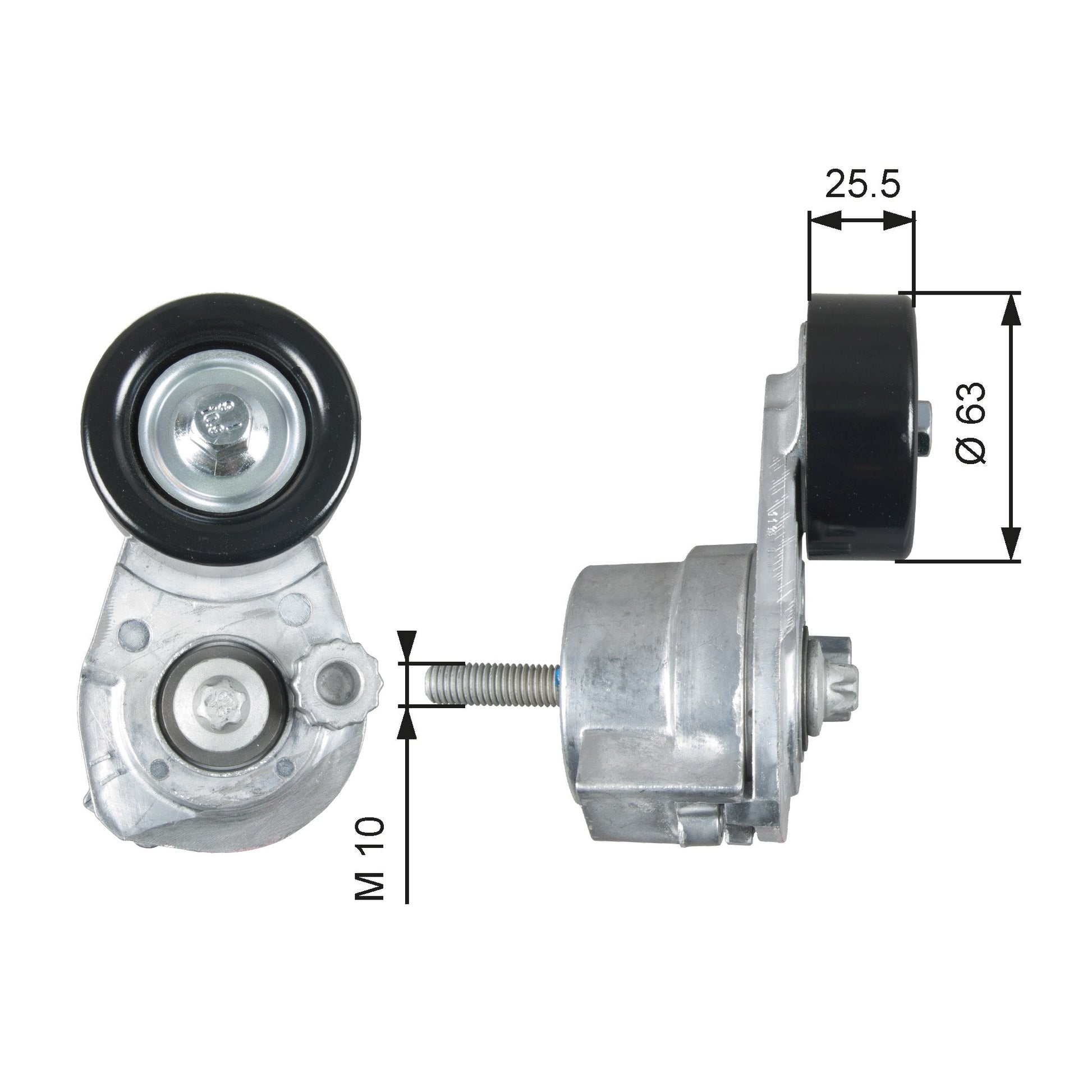 GATES GATT39160 V-Ribbed Belt Tensioner Pulley