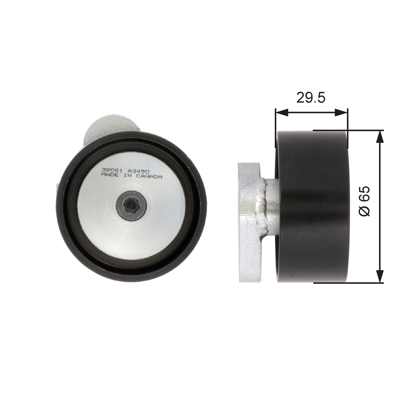GATES GATT39061 V-Ribbed Belt Tensioner Pulley