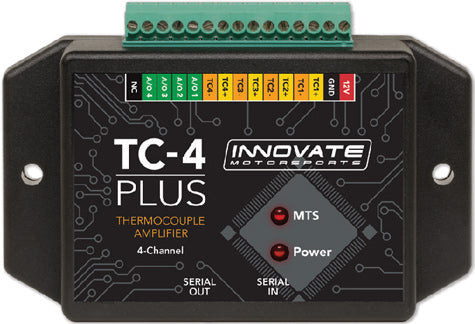 INNOVATE 39150 TC-4 PLUS: THERMOCOUPLE AMPLIFIER FOR MTS; 4-CHANNEL W/ANALOG OUTPUTS