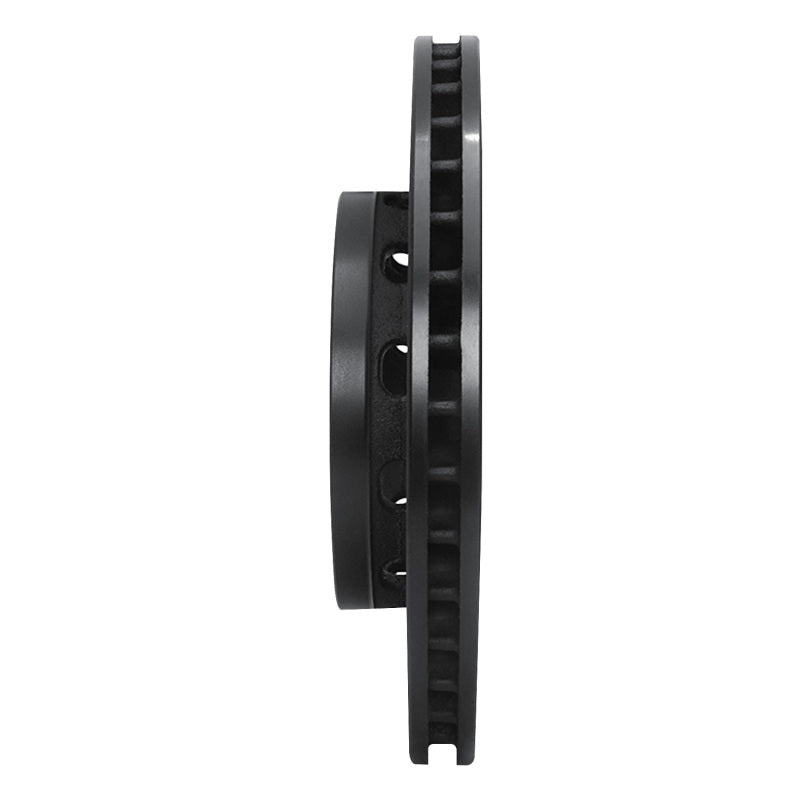 R1 Concepts R1 00-02 Audi S4 Rear Left Drilled & Slotted Black Brake Rotor