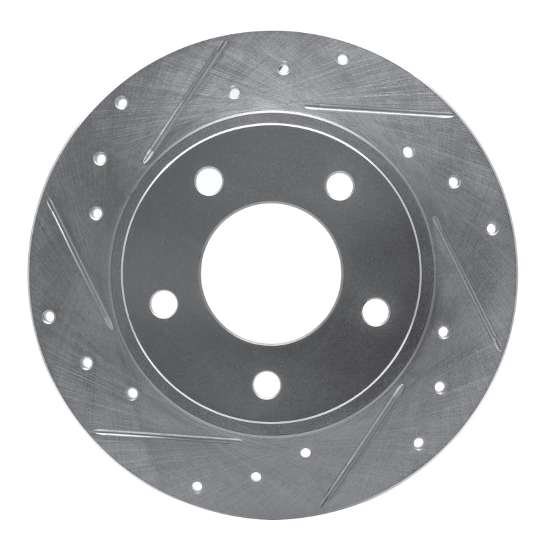 R1 Concepts R1 93-03 Ford Probe Rear Left Drilled & Slotted Silver Brake Rotor