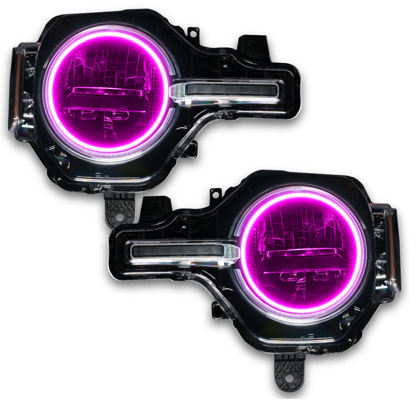 ORACLE Lighting Oracle 2021 Ford Bronco Base Headlight LED Halo Kit - ColorSHIFT - w/ RF Controller
