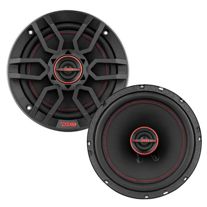 DS18 6.5in 50Watts RMS 4 ohm 2-Way Coaxial Speaker System Universal Fit