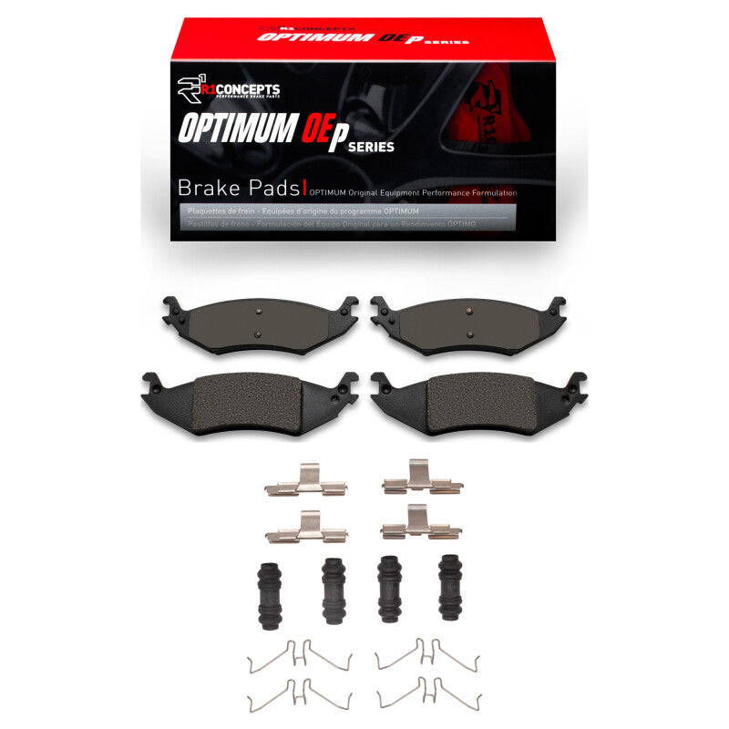R1 Concepts R1 04-06 Ford E-150 Club Wagon Rear Optimum OE Pads & Hardware Kit