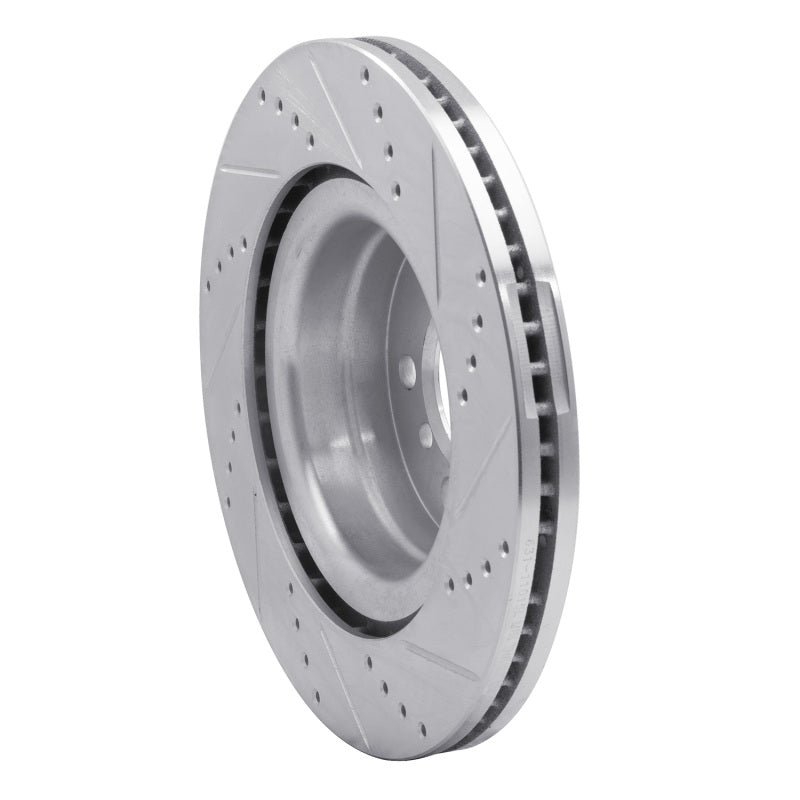 R1 Concepts R1 06-09 Land Rover Range Rover Front Left Drilled & Slotted Silver Brake Rotor