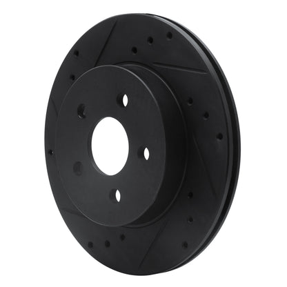 R1 Concepts R1 88-88 Pontiac Fiero Front/Rear Left Drilled & Slotted Black Brake Rotor