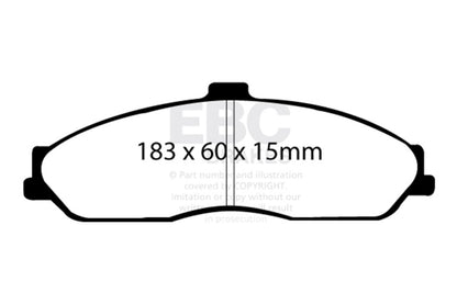 EBC 03-04 Cadillac XLR 4.6 Yellowstuff Front Brake Pads