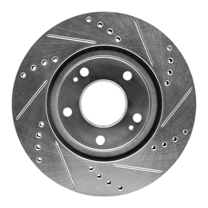 R1 Concepts R1 00-24 Chrysler SEBRING Front Left Drilled & Slotted Silver Brake Rotor