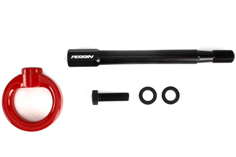 Perrin Performance PERRIN 08-14 Subaru WRX & STI / 08-11 Impreza / 05-09 Legacy Tow Hook Kit (Front) - Red