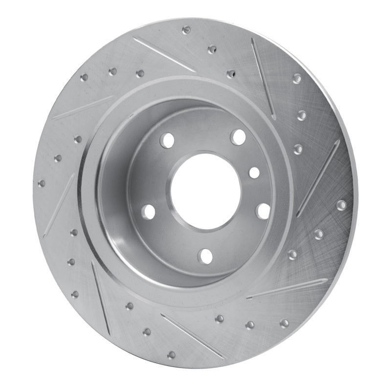 R1 Concepts R1 94-04 Land Rover Range Rover Rear Left Drilled & Slotted Silver Brake Rotor