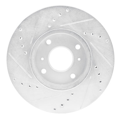 R1 Concepts R1 98-99 Acura CL Front Right Drilled & Slotted Silver Brake Rotor