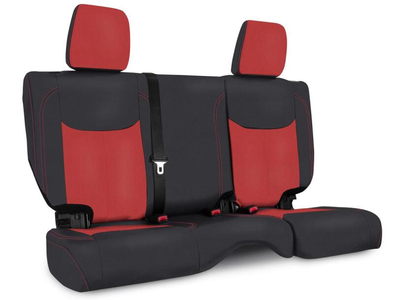 PRP Seats PRP 13-18 Jeep Wrangler JK Rear Seat Cover/2 door - Black/Red