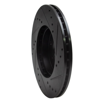 R1 Concepts R1 98-99 Acura CL Front Left Drilled & Slotted Black Brake Rotor