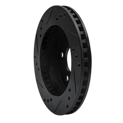 R1 Concepts R1 90-92 Ford Taurus SHO Rear Right Drilled & Slotted Black Brake Rotor