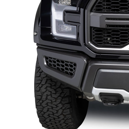 Putco 18-20 Ford F-150 Raptor - Hex Shield - Black Powder Coated Bumper Grille Inserts