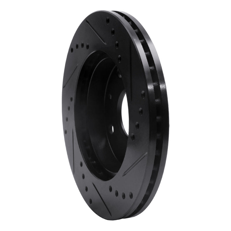 R1 Concepts R1 04-10 Chevrolet Optra (USA/Canada) Front Left Drilled & Slotted Black Brake Rotor
