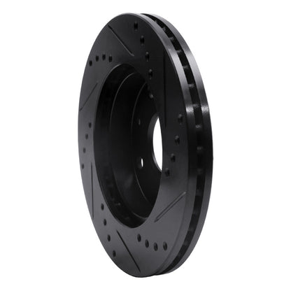 R1 Concepts R1 04-10 Chevrolet Optra (USA/Canada) Front Left Drilled & Slotted Black Brake Rotor