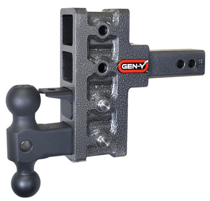 GEN-Y Hitch Gen-Y Mega Duty 2in Shank 5in Offset Drop 1.5K TW 10K Hitch w/GH-031 Dual-Ball/GH-032 Pintle Lock