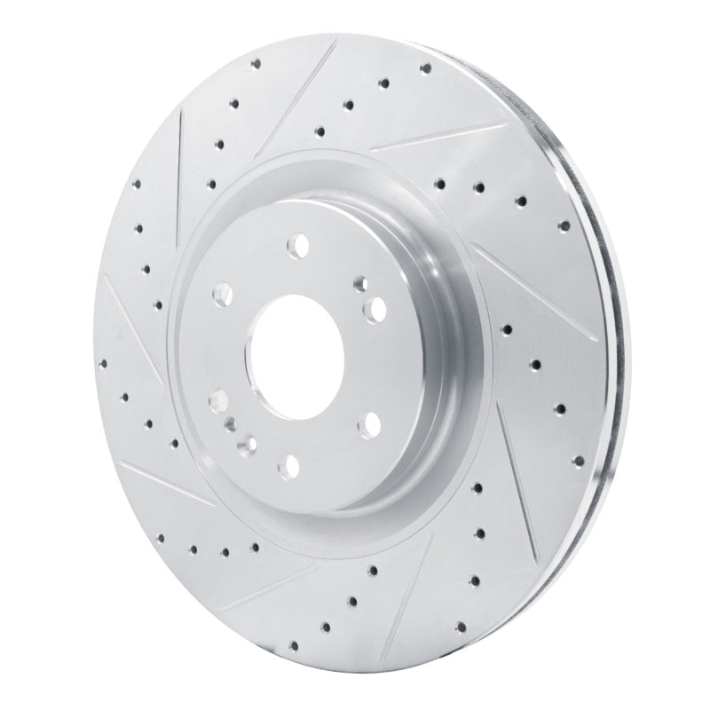 R1 Concepts R1 21-25 Cadillac Escalade ESV Front Left Drilled & Slotted Silver Brake Rotor