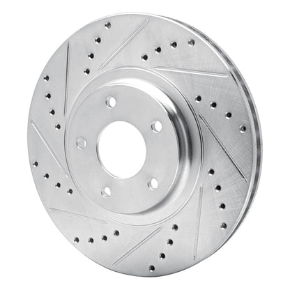 R1 Concepts R1 03-05 Nissan Murano Front Left Drilled & Slotted Silver Brake Rotor