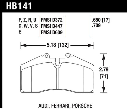 Hawk Performance Hawk 1986-1991 Porsche 928 CS HPS 5.0 Front Brake Pads