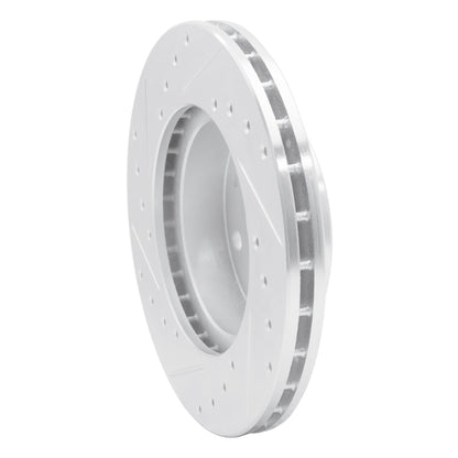 R1 Concepts R1 85-89 Merkur XR4TI Front Right Drilled & Slotted Silver Brake Rotor