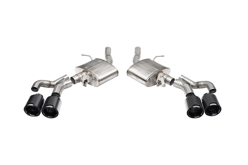 CORSA Performance Corsa 22-25 Caddy CT5-V Blackwing 3in Axle-Back - Act. Exh. - Dual Rear Exit - Twin 4.5in Blk CF Tip