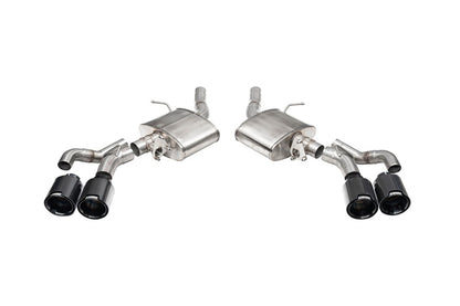 CORSA Performance Corsa 22-25 Caddy CT5-V Blackwing 3in Axle-Back - Act. Exh. - Dual Rear Exit - Twin 4.5in Blk CF Tip