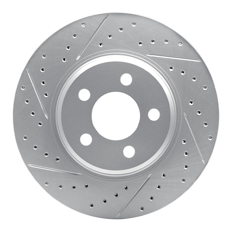 R1 Concepts R1 06-08 Jaguar S-Type Rear Left Drilled & Slotted Geo-Carbon Rotor