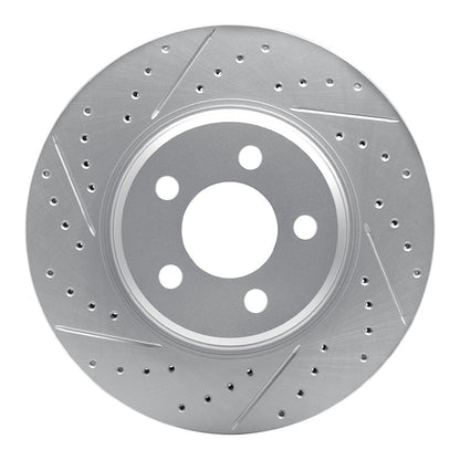 R1 Concepts R1 08-12 Jeep J8 Front Left Drilled & Slotted Geo-Carbon Rotor