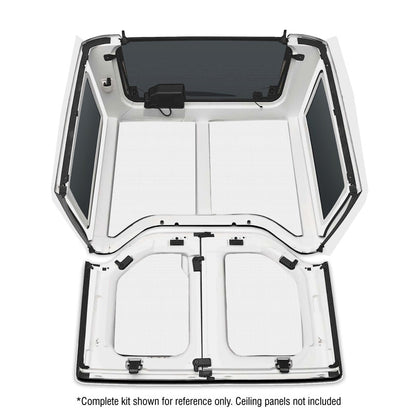 DEI 11-18 Jeep Wrangler JK 2-Door Boom Mat Rear Side Window Trim - 2 Piece - White