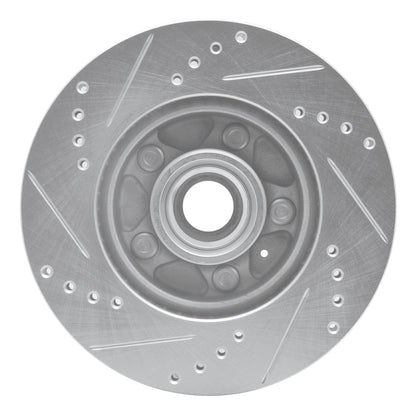 R1 Concepts R1 82-87 Volvo 740 Front Right Drilled & Slotted Silver Brake Rotor