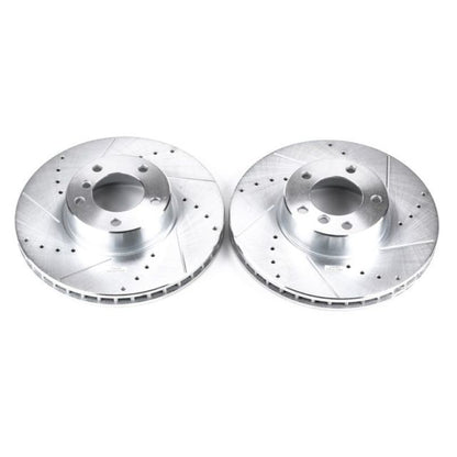 PowerStop Power Stop 01-03 BMW 530i Front Evolution Drilled & Slotted Rotors - Pair