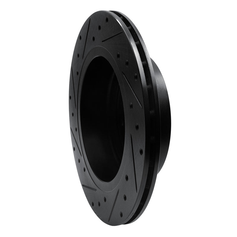 R1 Concepts R1 95-06 Jaguar XJR Rear Right Drilled & Slotted Black Brake Rotor