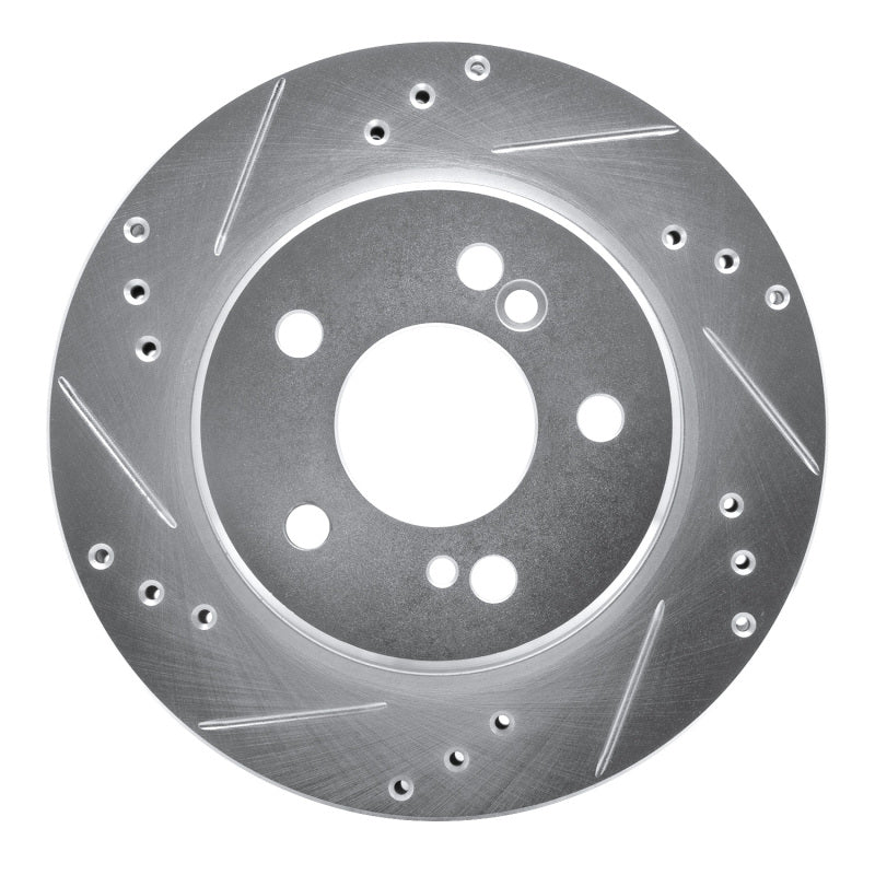 R1 Concepts R1 92-94 Mercedes-Benz 500E Rear Left Drilled & Slotted Silver Brake Rotor