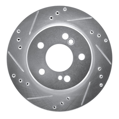R1 Concepts R1 92-94 Mercedes-Benz 500E Rear Left Drilled & Slotted Silver Brake Rotor