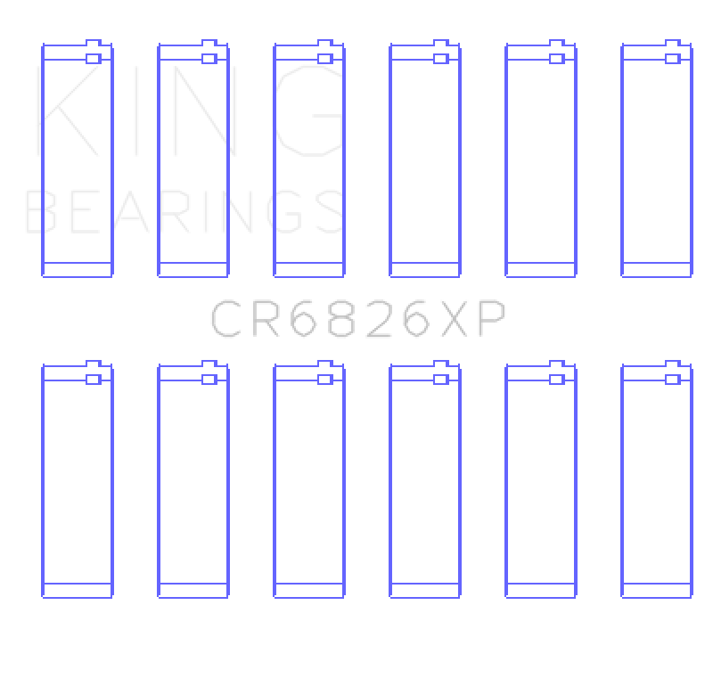 King Engine Bearings Gm/Holden 3.6 Lf4/Lfx/Lgx (Size +0.50mm) Connecting Rod Bearing Set