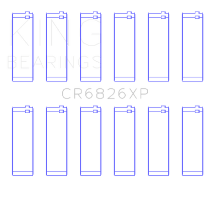 King Engine Bearings Gm/Holden 3.6 Lf4/Lfx/Lgx (Size +0.50mm) Connecting Rod Bearing Set