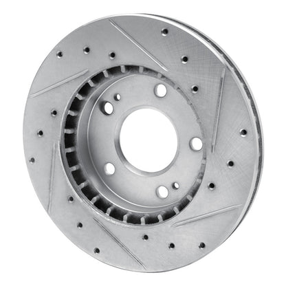 R1 Concepts R1 98-98 Eagle TALON Front Left Drilled & Slotted Silver Brake Rotor