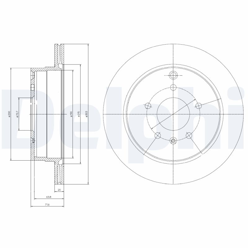 DELPHI BG4069 Brake Disc .