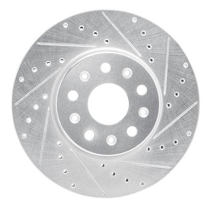 R1 Concepts R1 16-25 Cadillac CT5 Front Right Drilled & Slotted Silver Brake Rotor