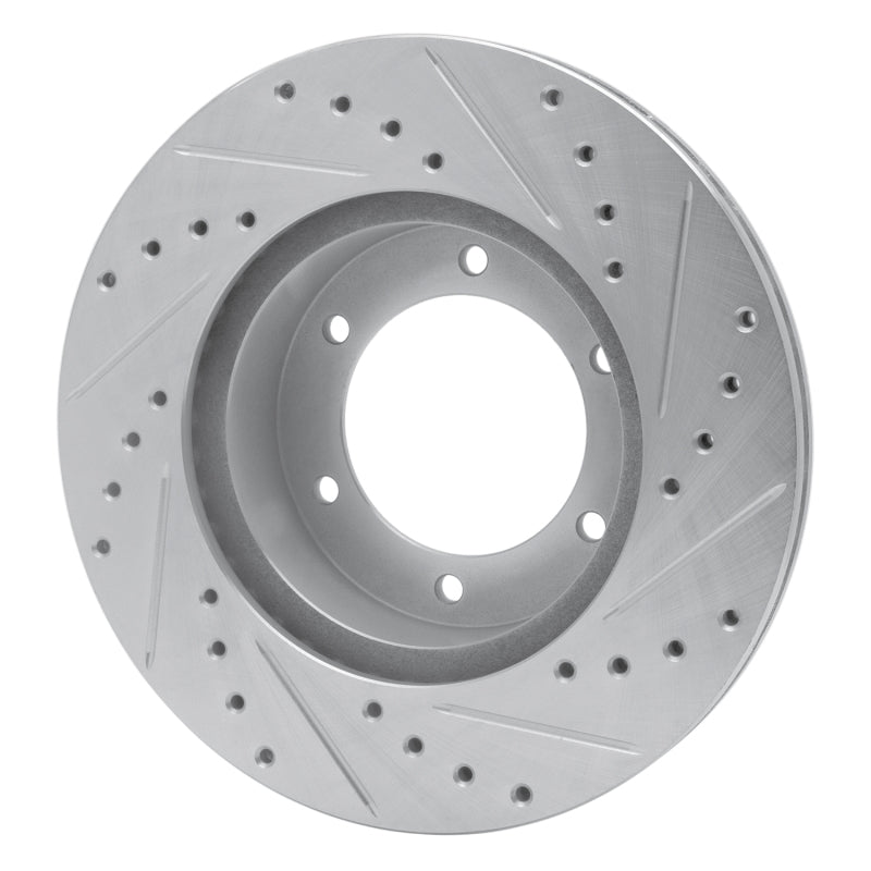 R1 Concepts R1 86-95 Toyota Pickup Front Left Drilled & Slotted Silver Brake Rotor