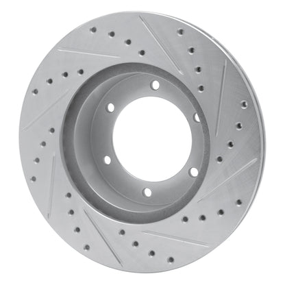 R1 Concepts R1 86-95 Toyota Pickup Front Left Drilled & Slotted Silver Brake Rotor