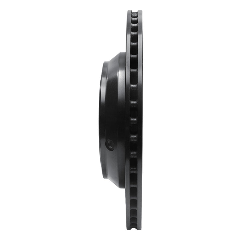 R1 Concepts R1 17-19 Genesis G90 Rear Left Drilled & Slotted Black Brake Rotor